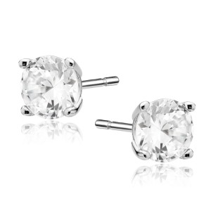 Cercei argint rodiat cu pietre 6mm DiAmanti 2CO6ER_W-DIA (Argint 925‰ 1 g.)
